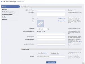 Facebook Application About