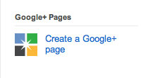 Create Google+ Page