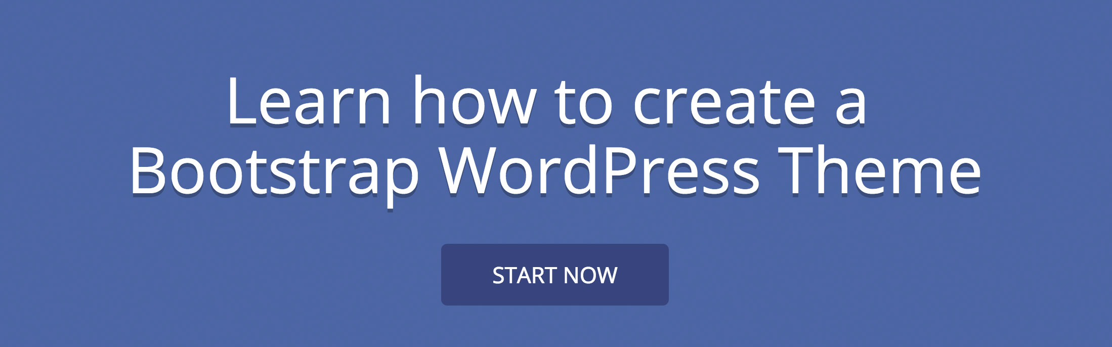 Create Bootstrap WordPress Theme